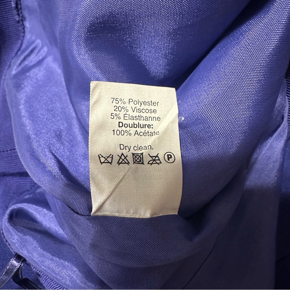 J. Crew Short Flare Skater Mini Skirt 8 Crepe Stretch Lined Cobalt Blue Zip - Picture 3 of 3